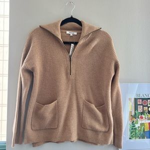 Madewell Glenbrook Merino Wool Blend Half Zip Sweater